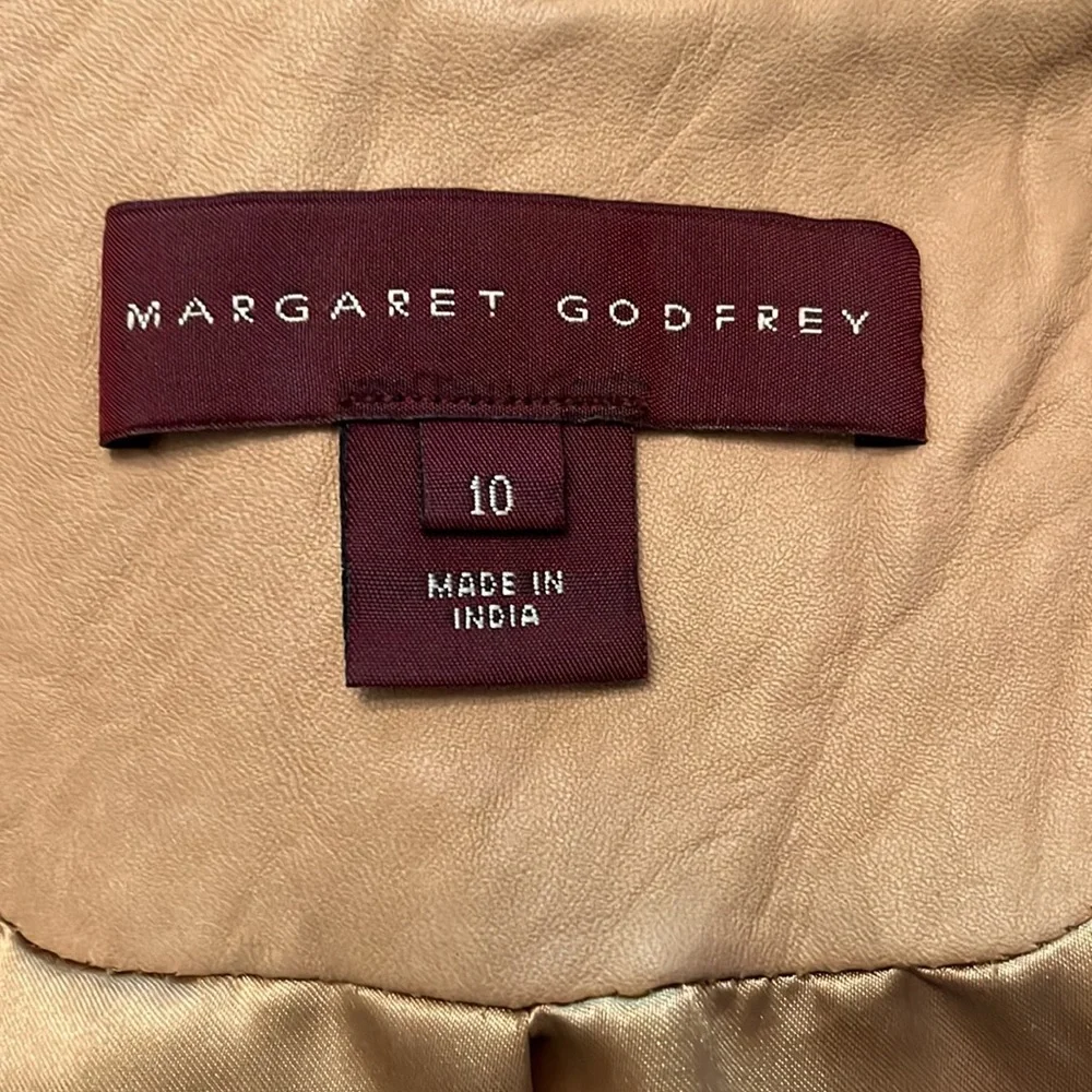 MARGARET GODFREY Crinkled Jeweled Leather Coat NWOT - Picture 5 of 12